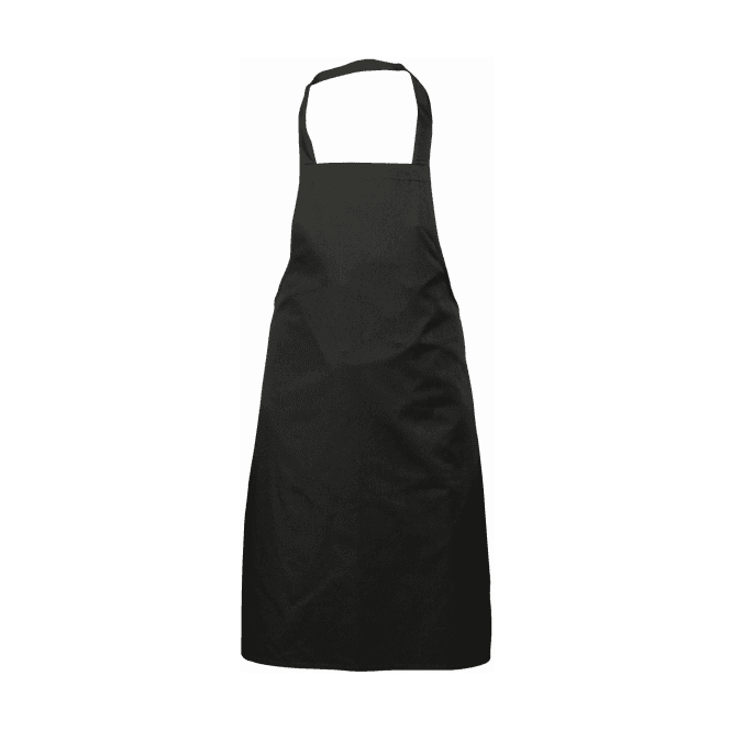Genware Black Bib Apron 70cm X 90cm