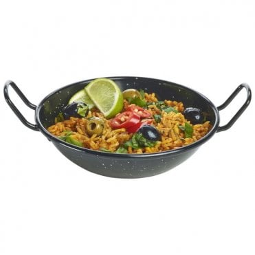 Black Enamel Dish 16cm | Box of 10