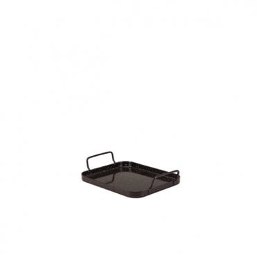 Black Enamel Tray 21 x 17cm | Box of 6