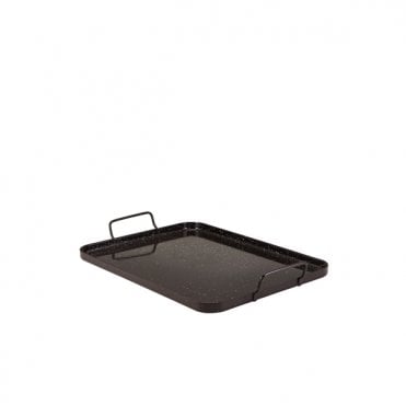 Black Enamel Tray 34 x 25cm | Box of 6