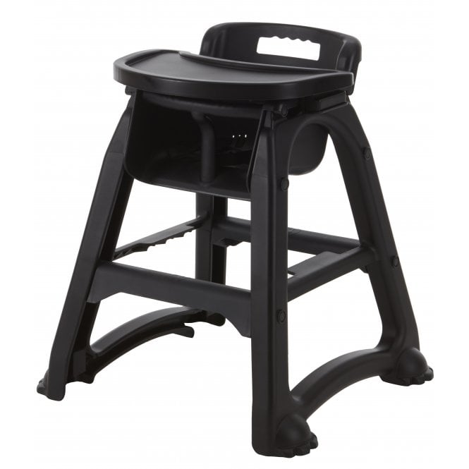 Genware  Black PP Stackable High Chair