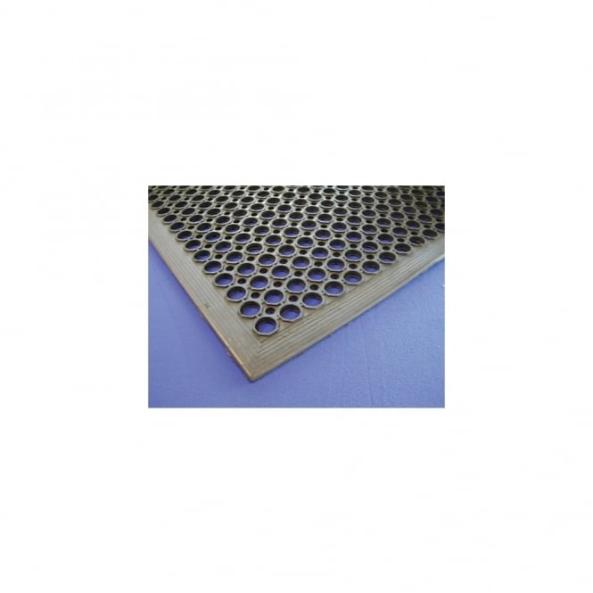 Genware Black Rubber Kitchen Mat 90 x 150 x 1.2cm