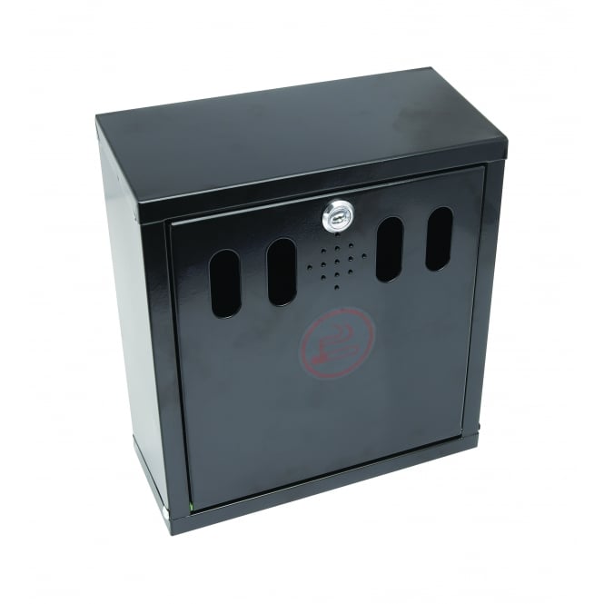 Genware  Black Wall-Mounted Outdoor Ashtray