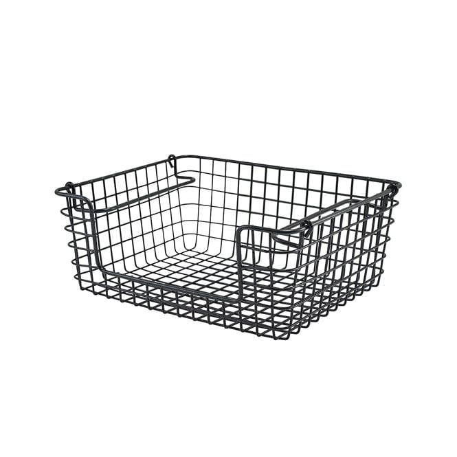 Genware  Black Wire Open Sided Display Basket GN 1/2