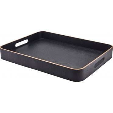 GenWare Black Wood Veneer Butlers Tray 50 x 38cm