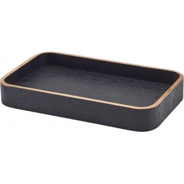 GenWare Black Wood Veneer Tray 23 x 13.8cm