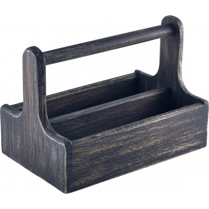 Genware Black Wooden Table Caddy