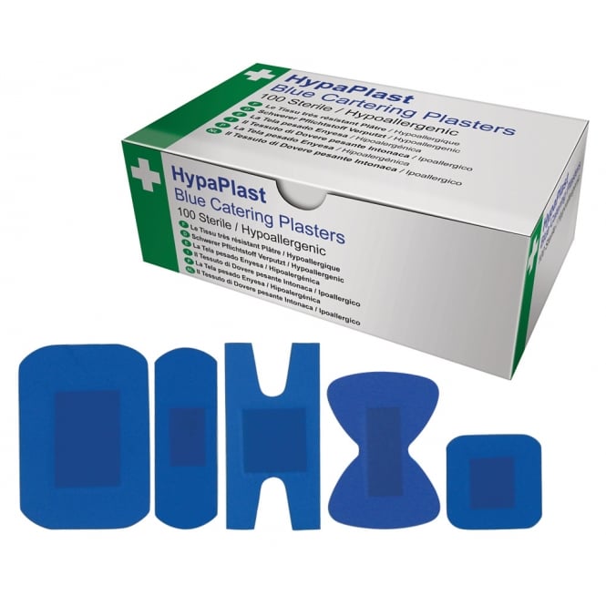Genware Blue Detectable Plasters Mix 5 Types Box 100