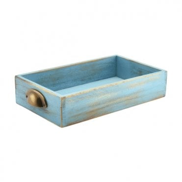 Genware Blue Wash Acacia Wood Display Drawer GN 1/3