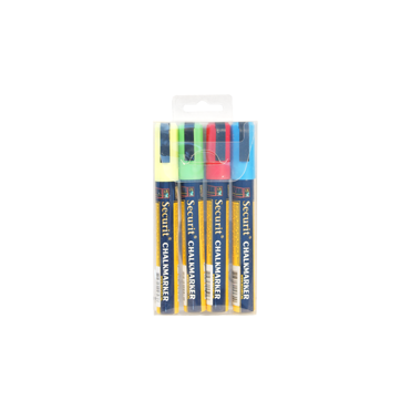 Chalkmarkers 4 Colour Pack (R G Y BL) Medium