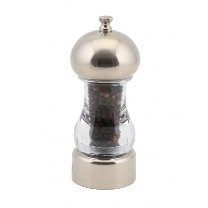 Genware  Chrome Top Salt/ Pepper Grinder 14cm | Box of 6
