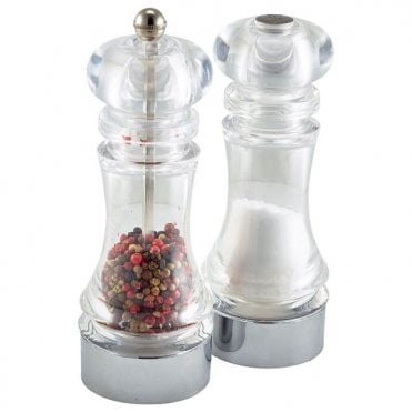 GenWare Clear Pepper Grinder & Salt Shaker Set | Box of 6