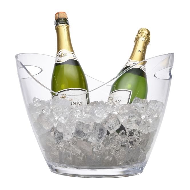 Genware Clear Plastic Champagne Bucket Large