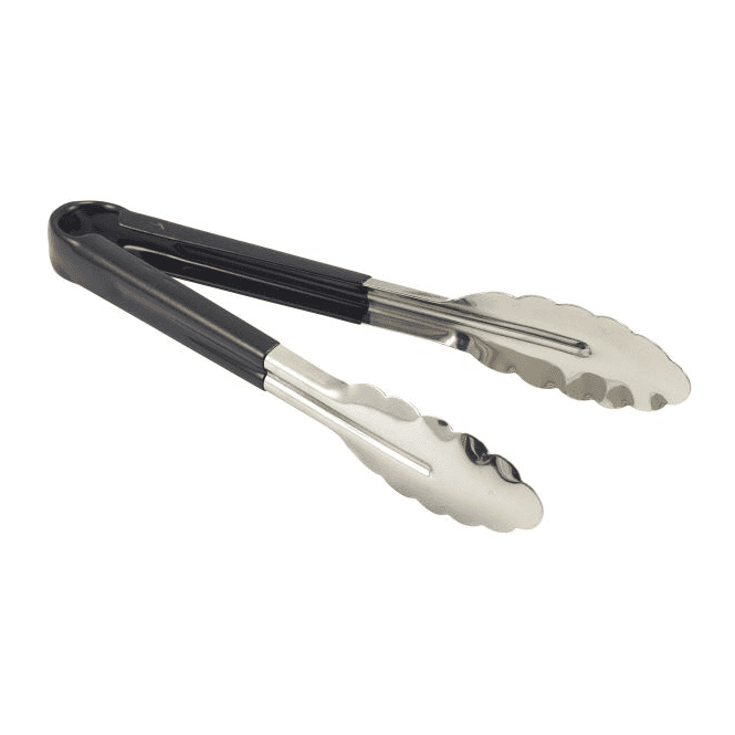 Genware  Colour Coded S/St. Tong 23cm Black