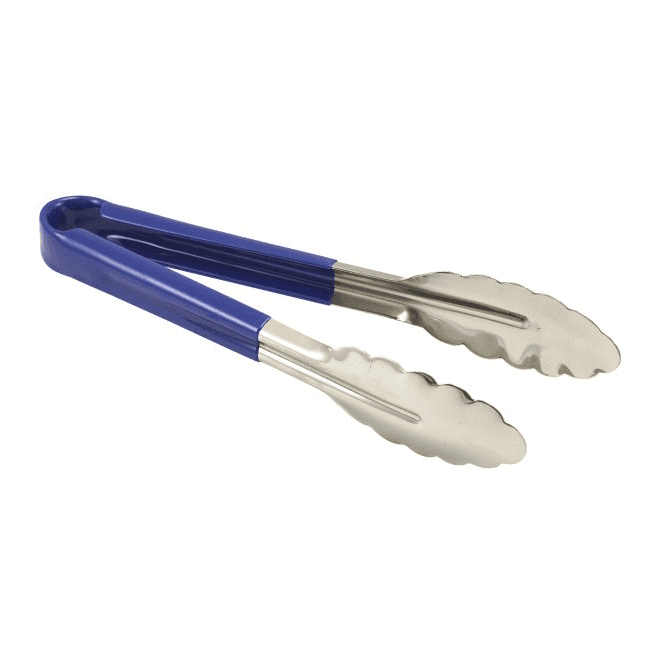 Genware  Colour Coded S/St. Tong 23cm Blue