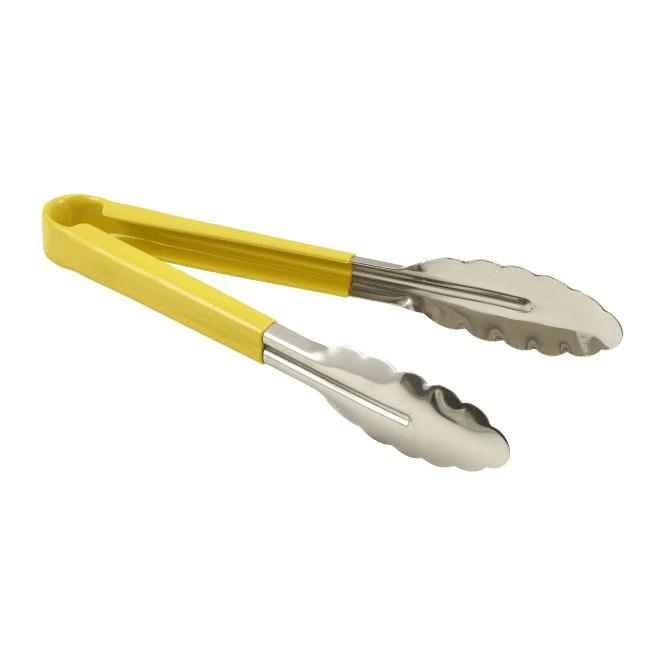 Genware  Colour Coded S/St. Tong 23cm Yellow