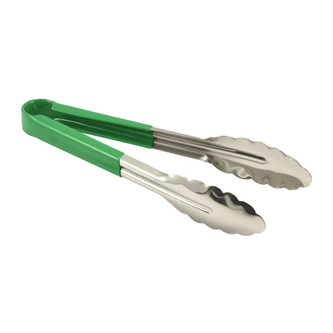 Genware  Colour Coded St/St. Tong 31cm Green