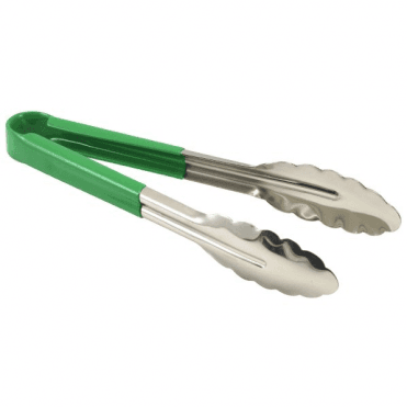 Genware Colour Coded St/St. Tong 31cm Green