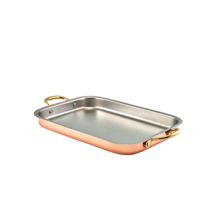 Genware  Copper Plated Deep Tray 33 x 23.5cm | Box of 3
