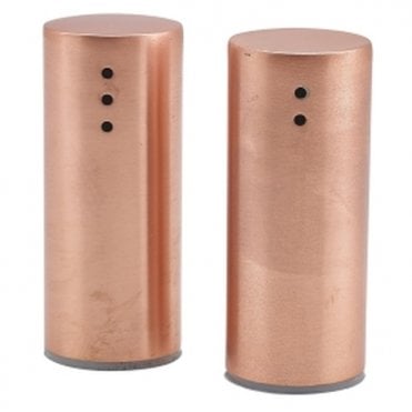 Copper Plated Straight Sided Salt & Pepper Set 7.5cm | Box of 12