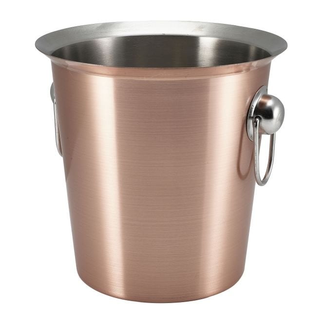 Genware  Copper Plated Wine Bucket With Ring Handles