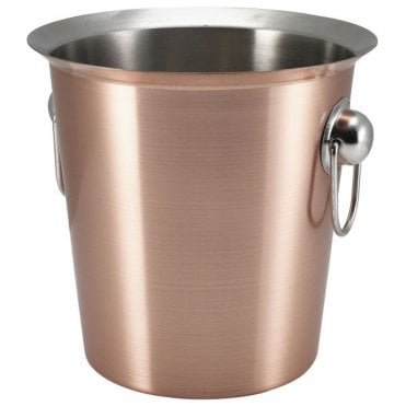 GenWare Copper Plated Wine Bucket With Ring Handles