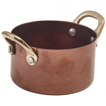 GenWare Copper Vintage Steel Mini Casserole Dish 9 x 5.25cm | Box of 6