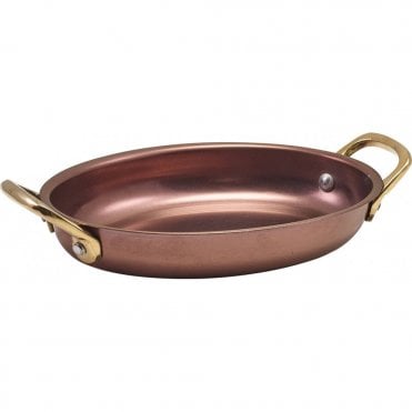 GenWare Copper Vintage Steel Oval Dish 16.5 x 12.5cm | Box of 6