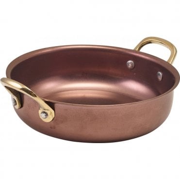 GenWare Copper Vintage Steel Round Dish 15.5 x 4cm | Box of 6