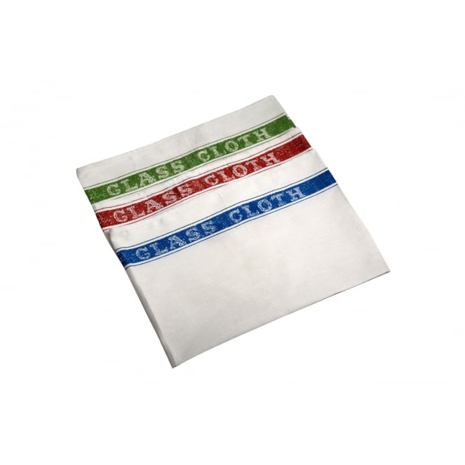 Genware Cotton Glass Cloth 50X76cm 10Pcs Mix Colours