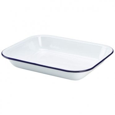 Enamel Baking Tray 28 x 23 x 4.5cm | Box of 6
