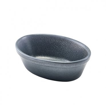 Forge Graphite Stoneware Oval Pie Dish 16cm | Box of 6
