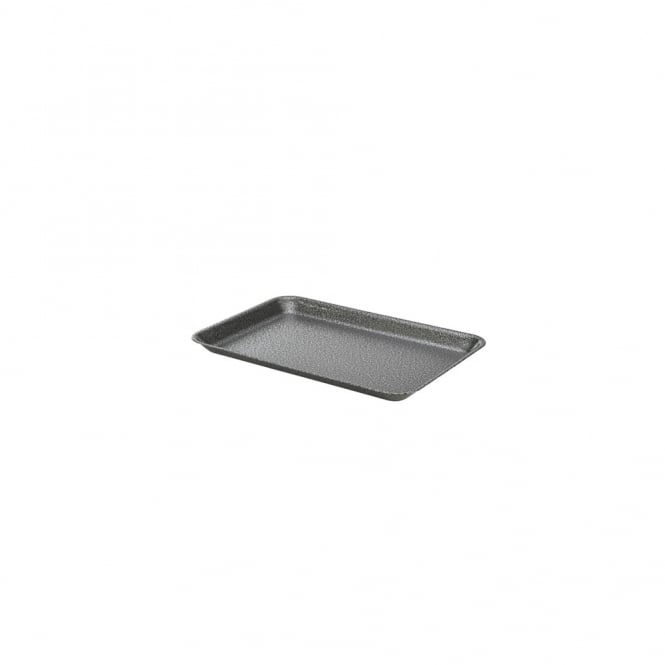 Genware Galvanised Steel Tray 31.5x21.5x2cm Hammered Silver | Box of 12