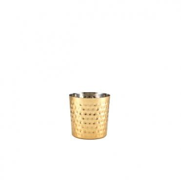 GenWare Gold Plated Hammered Serving Cup 8.5 x 8.5cm | Box of 12