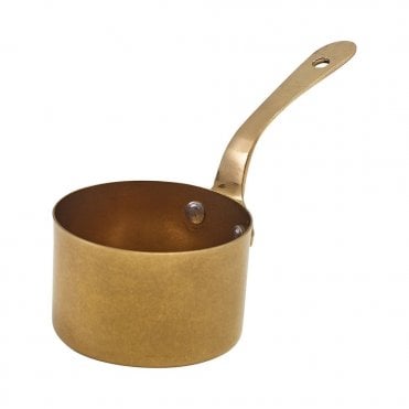 GenWare Gold Vintage Steel Mini Sauce Pan 7.8 x 4.5cm | Box of 6