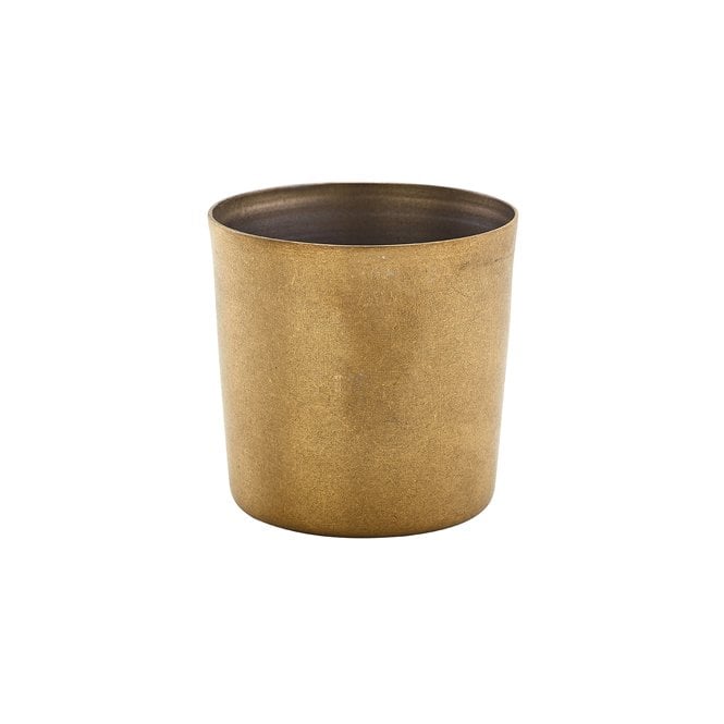 Genware  Gold Vintage Steel Serving Cup 8.5 x 8.5cm | Box of 12