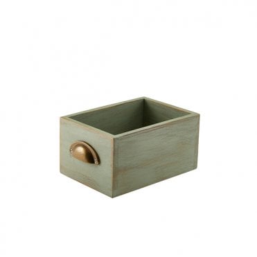 GenWare Green Wash Acacia Wood Display Drawer 21.5 x 15 x 11cm
