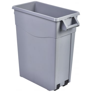 Grey Slim Recycling Bin 65L