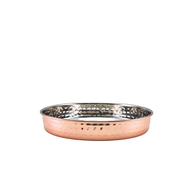 Genware  Hammered Copper Plated Presentation Plate 20cm | Box of 12