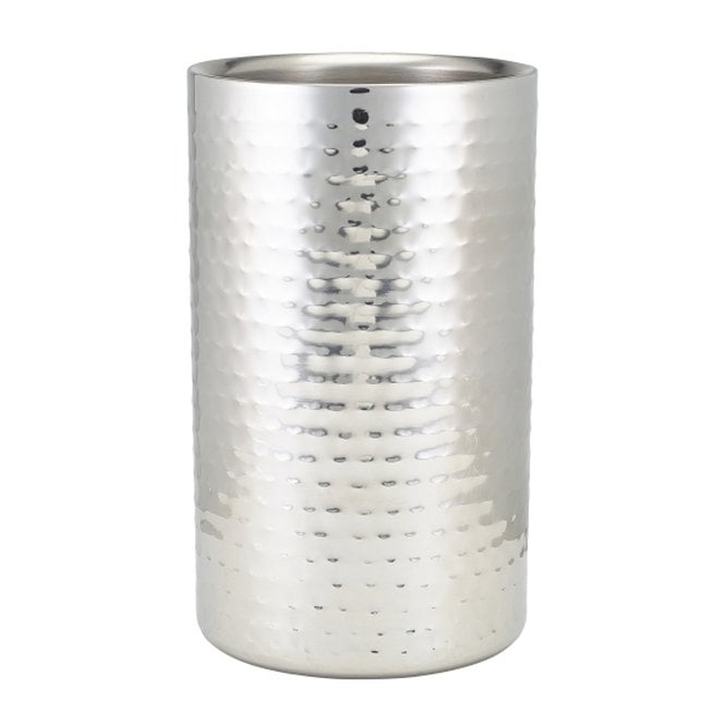 Genware  Hammered Stainless Steel Wine Cooler