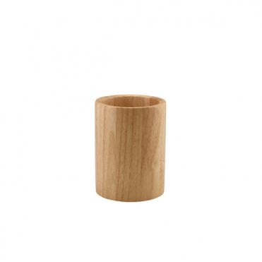 Hevea Wood Cutlery Cylinder