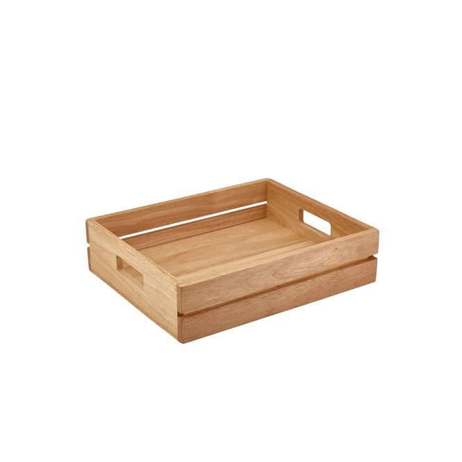 Genware Hevea Wood Low Box/ Riser GN 1/2