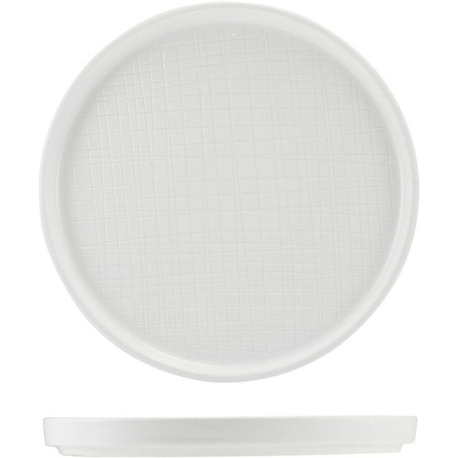 Genware Incise Porcelain Lavara Presentation Plate 20cm | Box of 6