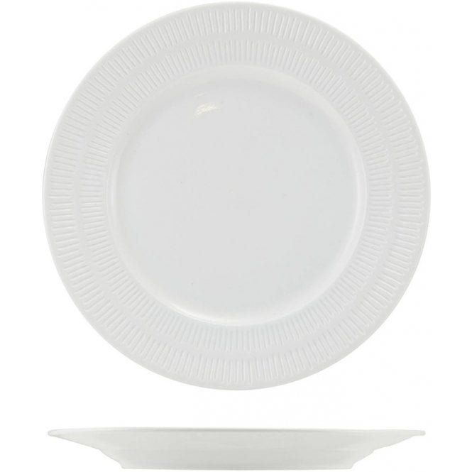 Genware Incise Porcelain Solara Winged Plate 20cm | Box of 6