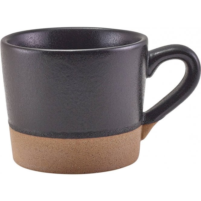 Genware  Kava Black Stoneware Coffee Cup 28.5cl/ 10oz | Box of 6