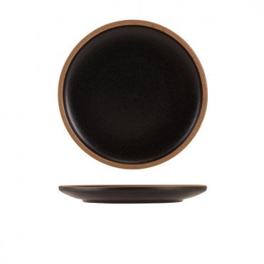 Kava Black Stoneware Coupe Plate 23cm | Box of 6