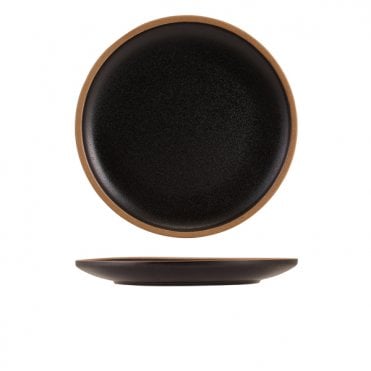 Kava Black Stoneware Coupe Plate 26cm | Box of 6