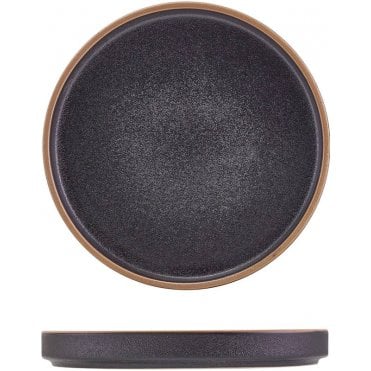 GenWare Kava Black Stoneware Presentation Plate 18cm | Box of 6