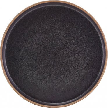 GenWare Kava Black Stoneware Presentation Plate 25cm | Box of 6