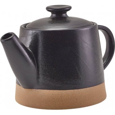 GenWare Kava Black Stoneware Teapot 48cl/ 16.8oz | Box of 6